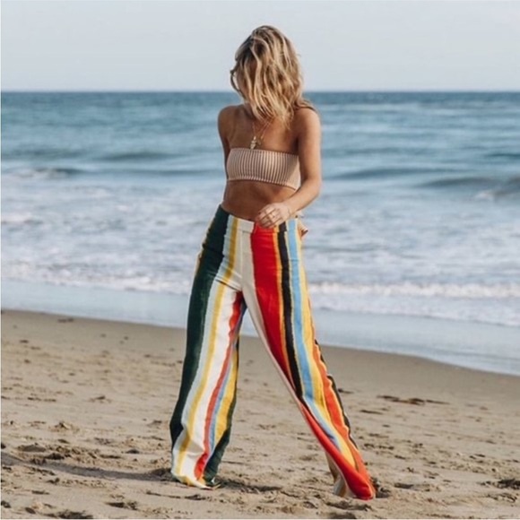 Tory Burch Fiona High Rise Wide Leg Pants 0 - Picture 4 of 16